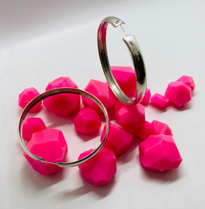 Large Hand Beaten Earrings